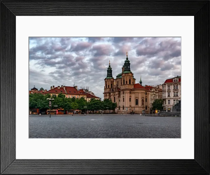 Framed Print : Old Town Square and St. Nicholas church, Prague, Czech Republic
