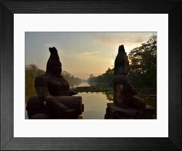 Framed Print : Statues and moat Southgate Angkor Siem Reap Cambodia Framed Print : Statues and moat Southgate Angkor Siem Reap Cambodia