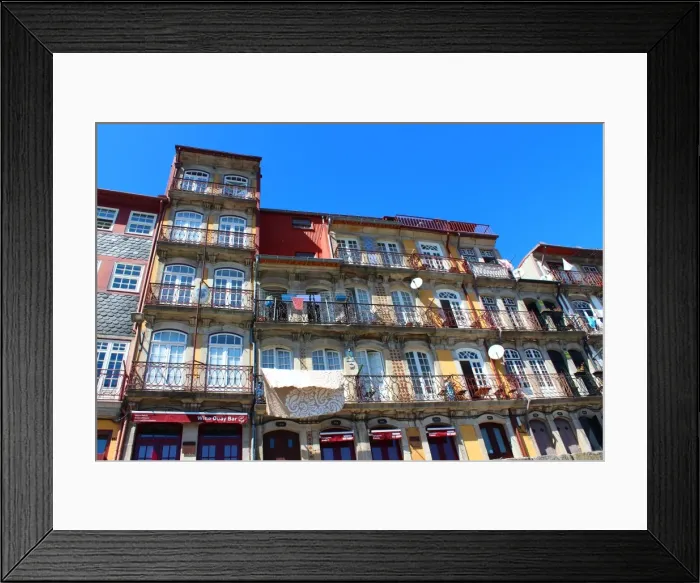 Framed Print : Houses in the Ribeira district of Porto Framed Print : Houses in the Ribeira district of Porto