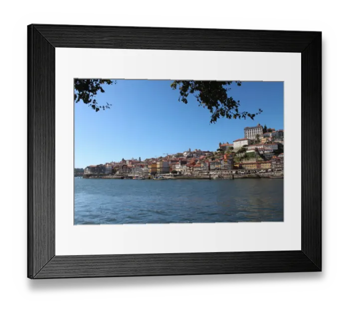 Framed Print : Ribeira district in Porto from Vila Nova de Gaia Framed Print : Ribeira district in Porto from Vila Nova de Gaia
