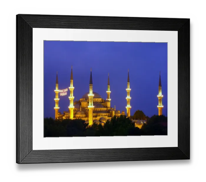 Framed Print : Blue mosque, blue hour, Istanbul, Turkey