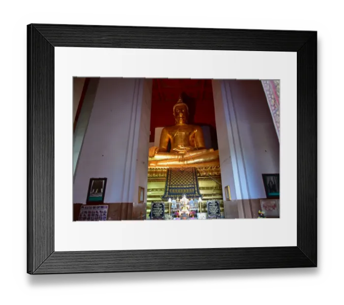 Framed Print : Gold buddha Wat Phra Mongkhon Bophit UNESCO Ayutthaya Thailand Framed Print : Gold buddha Wat Phra Mongkhon Bophit UNESCO Ayutthaya Thailand