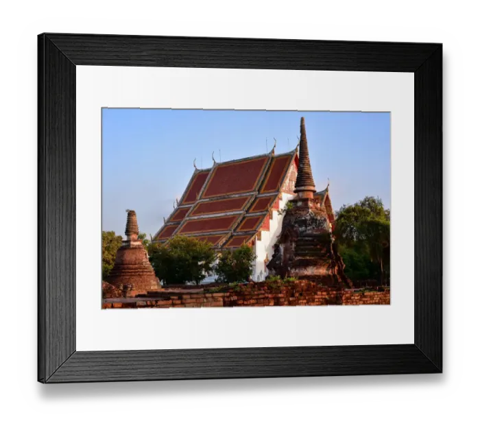 Framed Print : Wat Maha That temple Ayutthaya Thailand