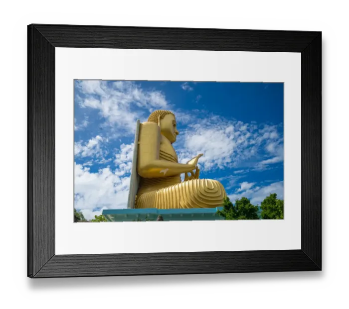 Framed Print : Golden Buddha at Golden temple in Dambulla Framed Print : Golden Buddha at Golden temple in Dambulla