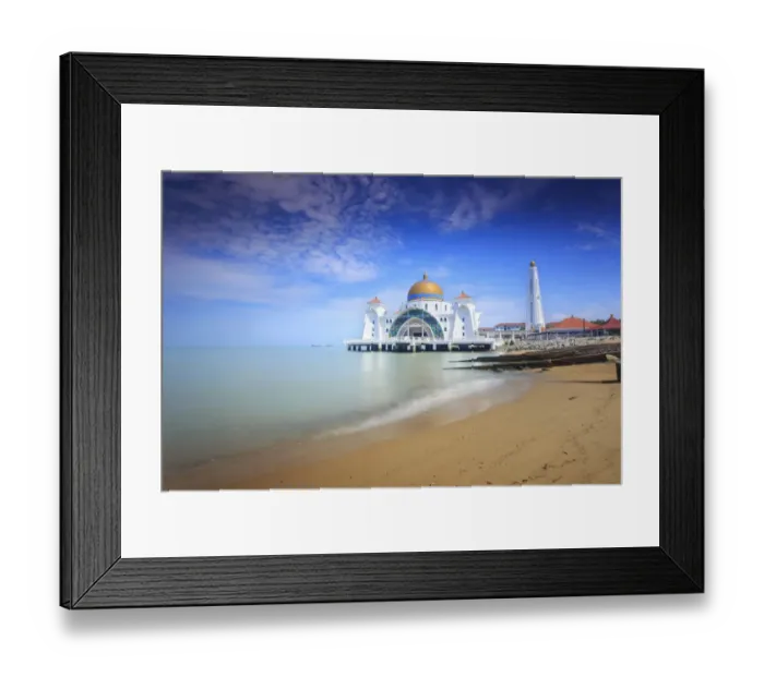 Framed Print : Malacca Straits Mosque ~ Masjid Selat Melaka Framed Print : Malacca Straits Mosque ~ Masjid Selat Melaka
