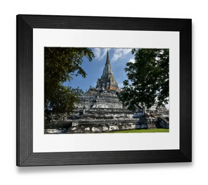 Framed Print : Wat Phu Khao Thong temple Ayutthaya Thailand Framed Print : Wat Phu Khao Thong temple Ayutthaya Thailand