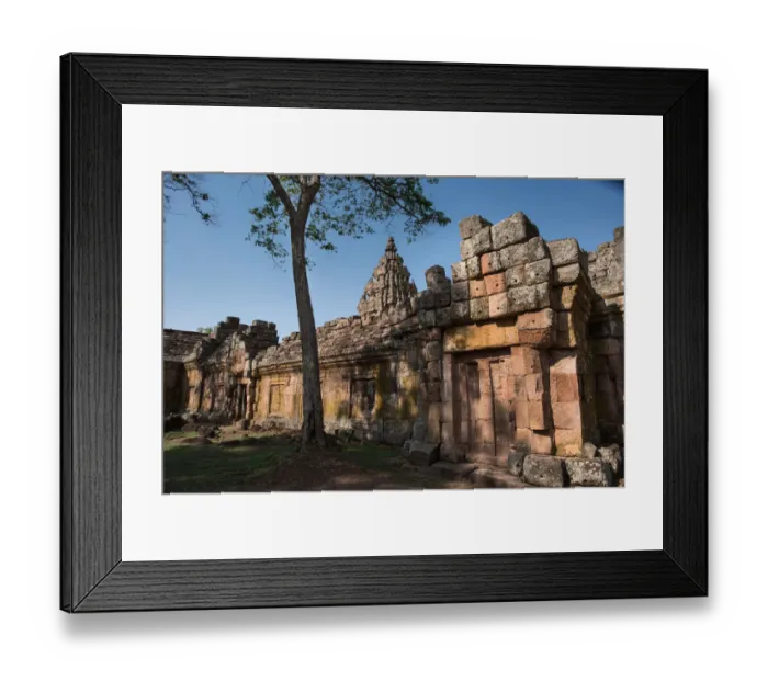 Framed Print : the Ancient Khmer art, Phanom Rung historical park in north east of Thailand