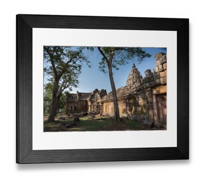 Framed Print : the Ancient Khmer art, Phanom Rung historical park in north east of Thailand