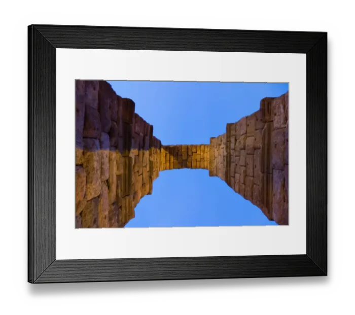 Framed Print : An Arch of Aqueduct of Segovia against blue sky Framed Print : An Arch of Aqueduct of Segovia against blue sky