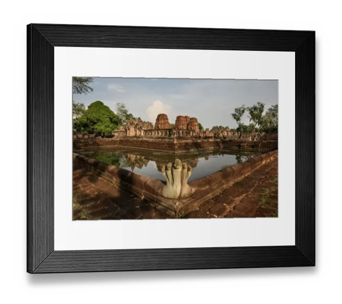 Framed Print : Religious buildings constructed by the ancient Khmer art