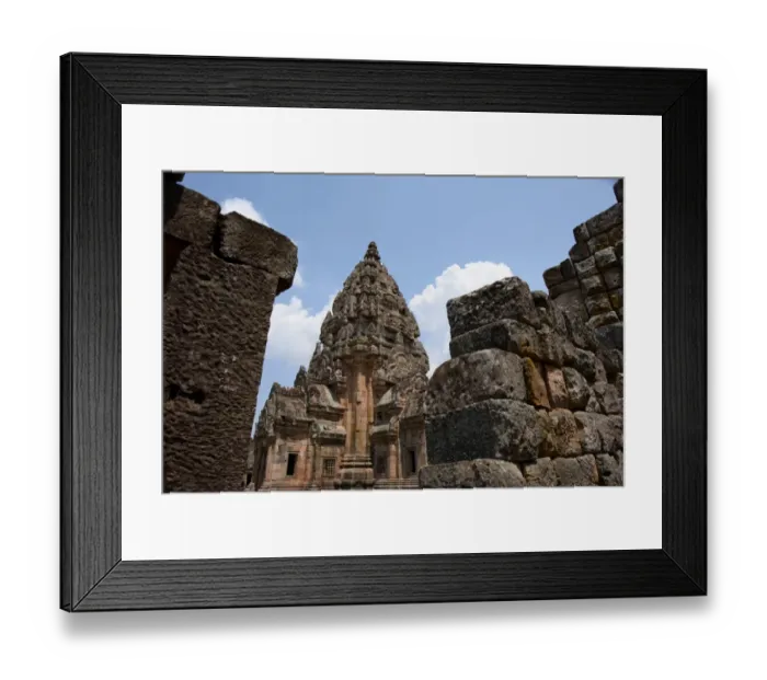 Framed Print : Religious buildings constructed by the ancient Khmer art Framed Print : Religious buildings constructed by the ancient Khmer art