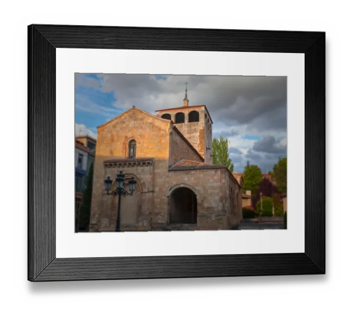 Framed Print : Church of San Clemente illuminated by the setting sun. Segovia Framed Print : Church of San Clemente illuminated by the setting sun. Segovia