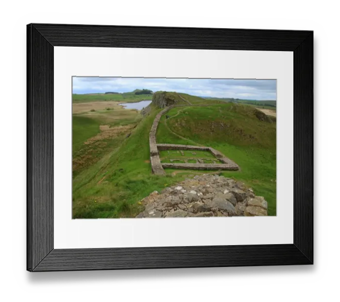 Framed Print : The remains of Milecastle 39, near Steel Rigg, Hadrians wall, England Framed Print : The remains of Milecastle 39, near Steel Rigg, Hadrians wall, England
