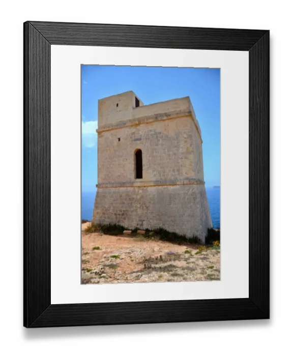 Framed Print : De Redin Coastal Tower, near Hagar Qim, Malta Framed Print : De Redin Coastal Tower, near Hagar Qim, Malta