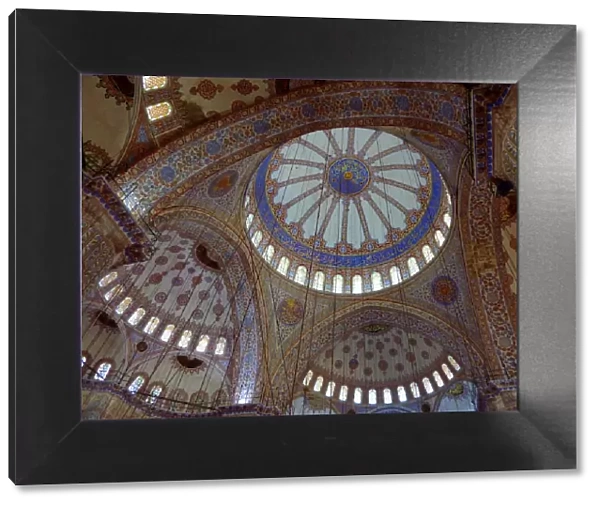 The main dome and smaller domes of the Blue Mosque, Istanbul, Turkey