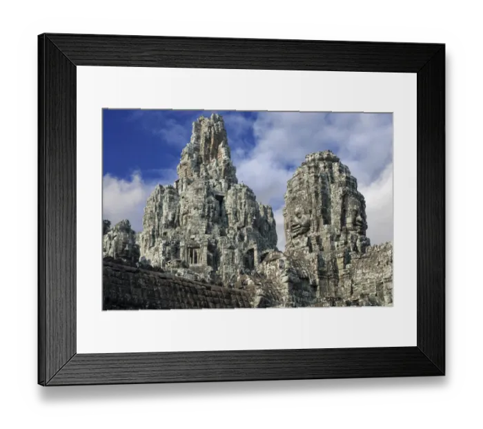 Framed Print : buddha carving face of bayon temple the poppular temple Framed Print : buddha carving face of bayon temple the poppular temple