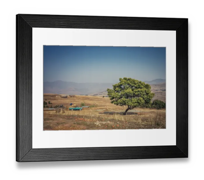 Framed Print : The zulu villages in Drakensberg land, near Cathedral Peak Framed Print : The zulu villages in Drakensberg land, near Cathedral Peak
