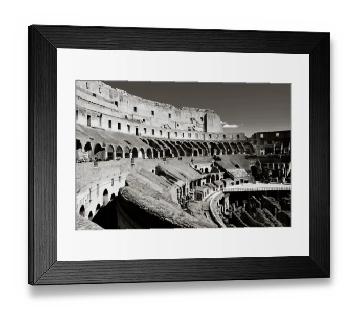 Framed Print : Colosseum B&W - Rome, Italy Framed Print : Colosseum B&W - Rome, Italy