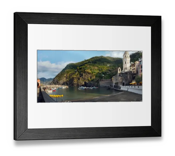 Framed Print : Panorama View Of Vernazza Harbor, Cinque Terre National Park, Liguria Region, Northern Italy Framed Print : Panorama View Of Vernazza Harbor, Cinque Terre National Park, Liguria Region, Northern Italy
