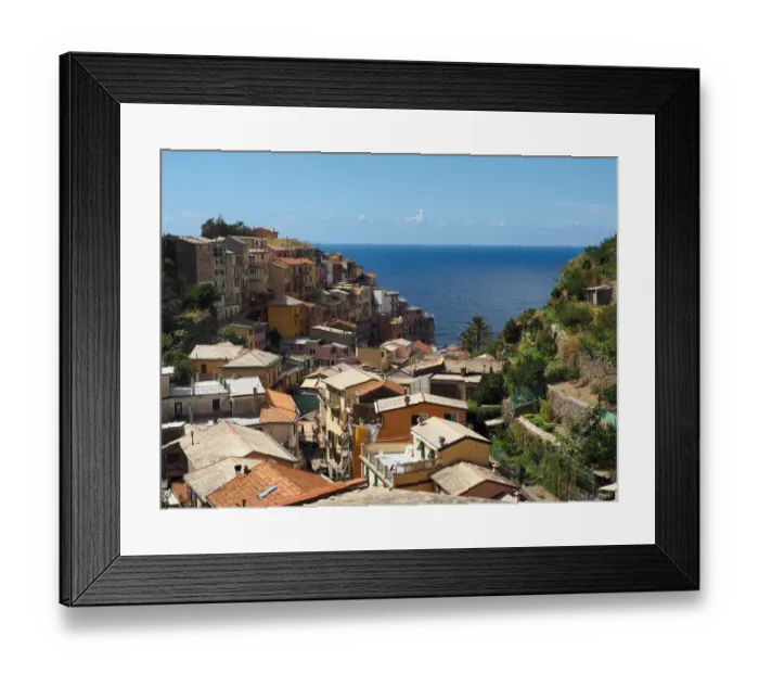 Framed Print : View of Manarola, Cinque Terre National Park, Liguria Region, Northern Italy
