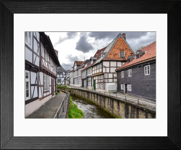Framed Print : Half timbered houses of Goslar