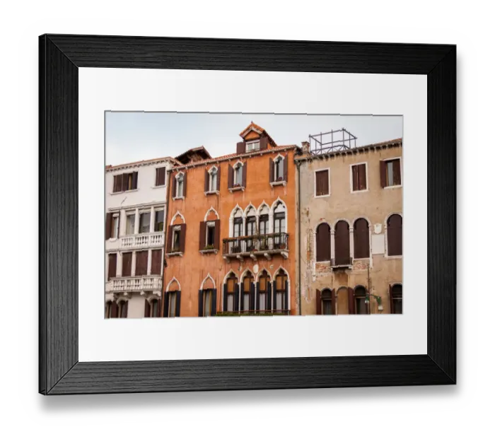 Framed Print : Residential Buildings in Historical Area of Venice Framed Print : Residential Buildings in Historical Area of Venice