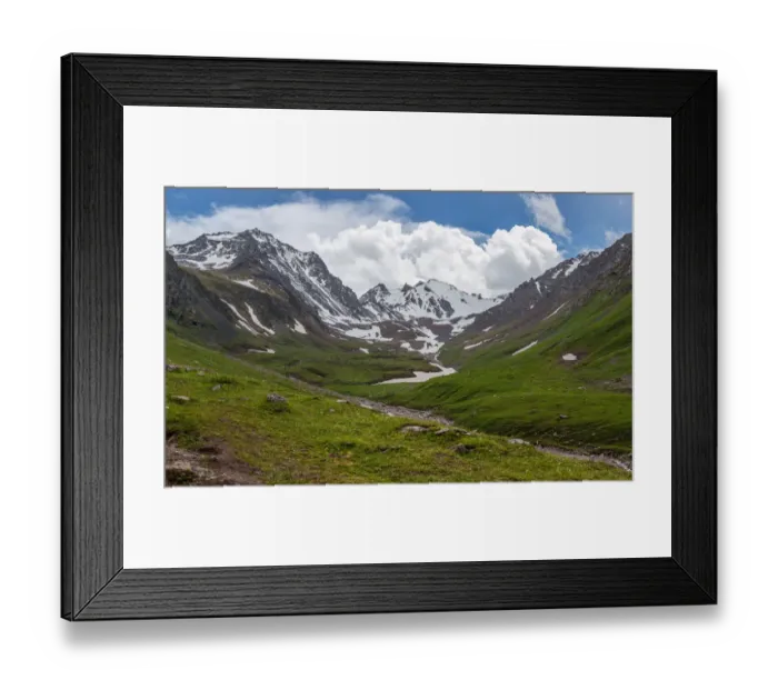 Framed Print : Nalati Grassland and Glacier, Xinjiang, China Framed Print : Nalati Grassland and Glacier, Xinjiang, China