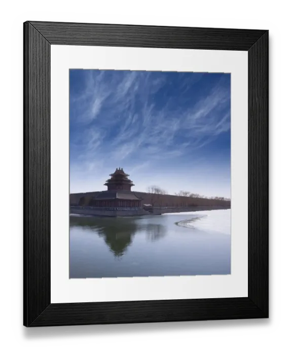 Framed Print : Corner turret of the Forbidden City, landmark of Beijing City, China Framed Print : Corner turret of the Forbidden City, landmark of Beijing City, China