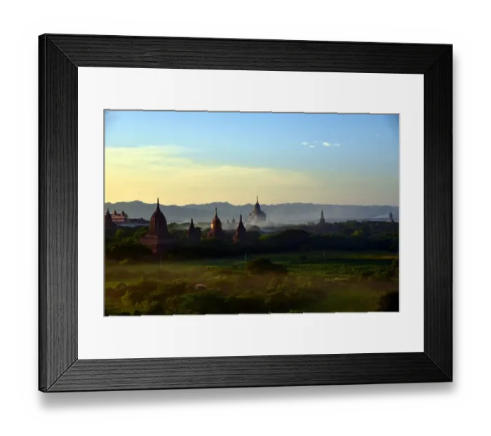 Framed Print : Begin sunset to Old Bagan Myanmar Framed Print : Begin sunset to Old Bagan Myanmar