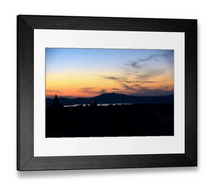 Framed Print : Sunset landscape on Old Bagan Myanmar Framed Print : Sunset landscape on Old Bagan Myanmar