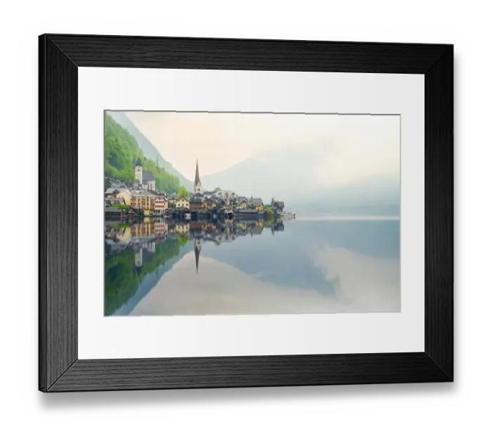 Framed Print : Hallstatt mountain village with Hallstatter See in the Austrian Alps, region of Salzkammergut, Austria Framed Print : Hallstatt mountain village with Hallstatter See in the Austrian Alps, region of Salzkammergut, Austria