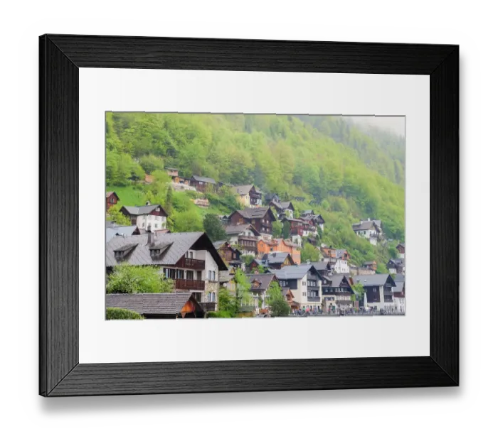 Framed Print : Hallstatt mountain village with Hallstatter See in the Austrian Alps, region of Salzkammergut, Austria Framed Print : Hallstatt mountain village with Hallstatter See in the Austrian Alps, region of Salzkammergut, Austria