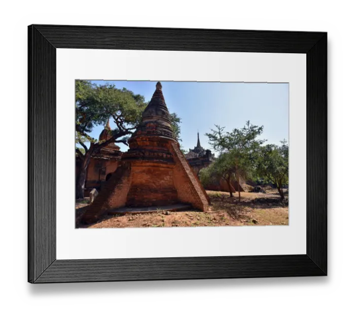 Framed Print : Stupa and pagoda in Bagan Myanmar Framed Print : Stupa and pagoda in Bagan Myanmar