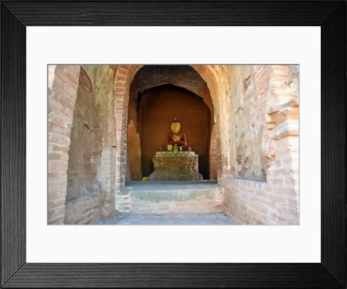 Framed Print : Buddha in an alcove Bagan Myanmar Framed Print : Buddha in an alcove Bagan Myanmar