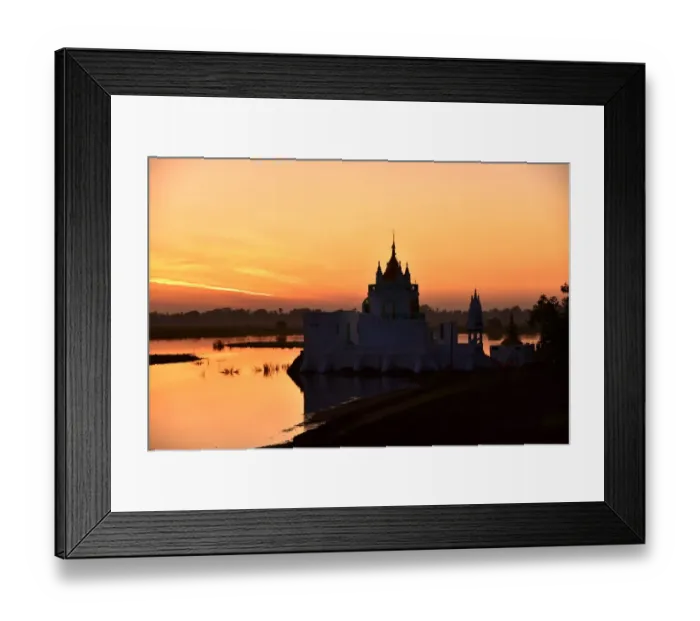 Framed Print : buddhist temple sunset Myanmar Framed Print : buddhist temple sunset Myanmar