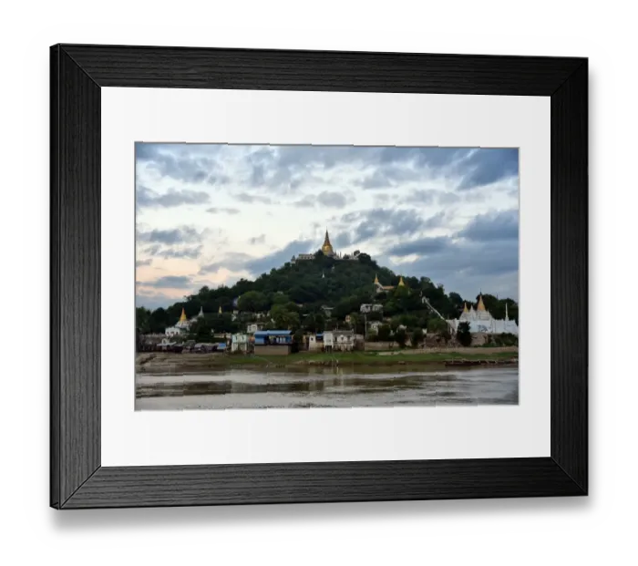 Framed Print : Irrawaddy river landscape Myanmar Asia Framed Print : Irrawaddy river landscape Myanmar Asia