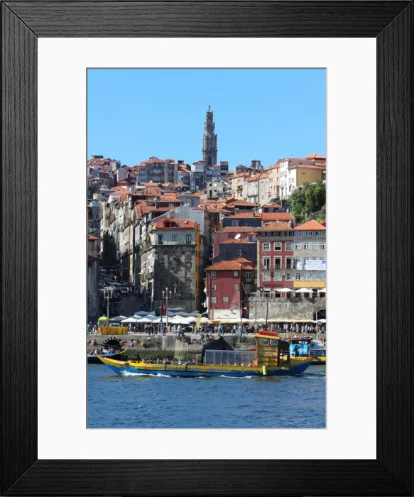 Framed Print : Ribeira district in Porto from Vila Nova de Gaia