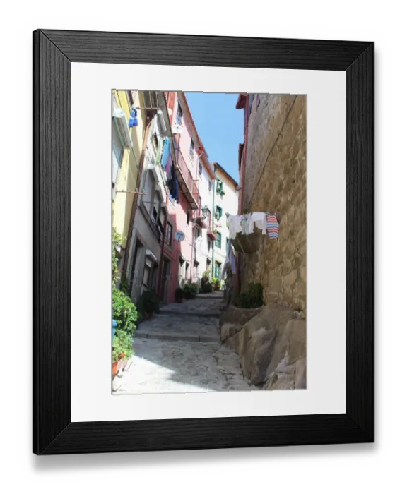 Framed Print : Street in the Ribeira district of Porto Framed Print : Street in the Ribeira district of Porto