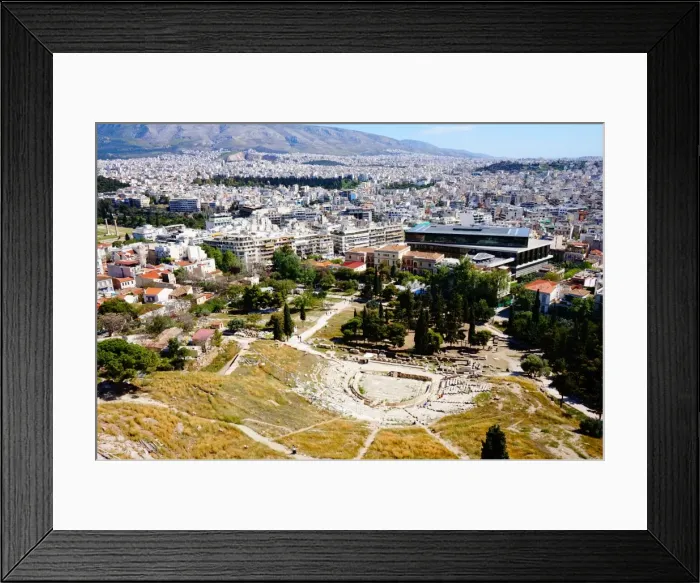 Framed Print : Theatre of Dionysus and Acropolis Museum, Athens, Greece Framed Print : Theatre of Dionysus and Acropolis Museum, Athens, Greece