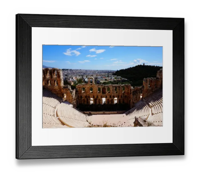 Framed Print : Colourful Overview on the Odeon, Herodes Atticus, Athens, Greece Framed Print : Colourful Overview on the Odeon, Herodes Atticus, Athens, Greece
