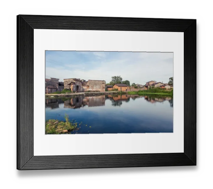 Framed Print : An old village in Jinxi County, Fuzhou city, in which preserved a lot of old villages from Ming Qing Dynasty, sicne young people going out to cities, these villages only lived olders and kids Framed Print : An old village in Jinxi County, Fuzhou city, in which preserved a lot of old villages from Ming Qing Dynasty, sicne young people going out to cities, these villages only lived olders and kids