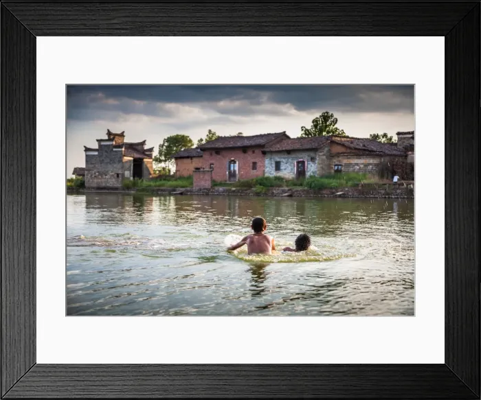 Framed Print : Tengqiao Village under sunset Framed Print : Tengqiao Village under sunset