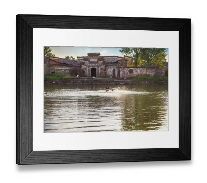 Framed Print : Tengqiao Village under sunset Framed Print : Tengqiao Village under sunset