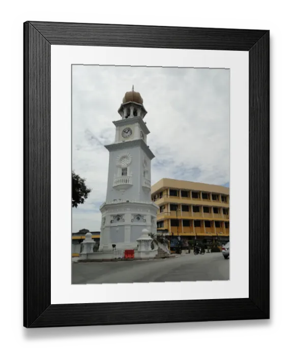 Framed Print : Jubilee Clock Tower, City Streets, George Town, Penang, Malaysia Framed Print : Jubilee Clock Tower, City Streets, George Town, Penang, Malaysia