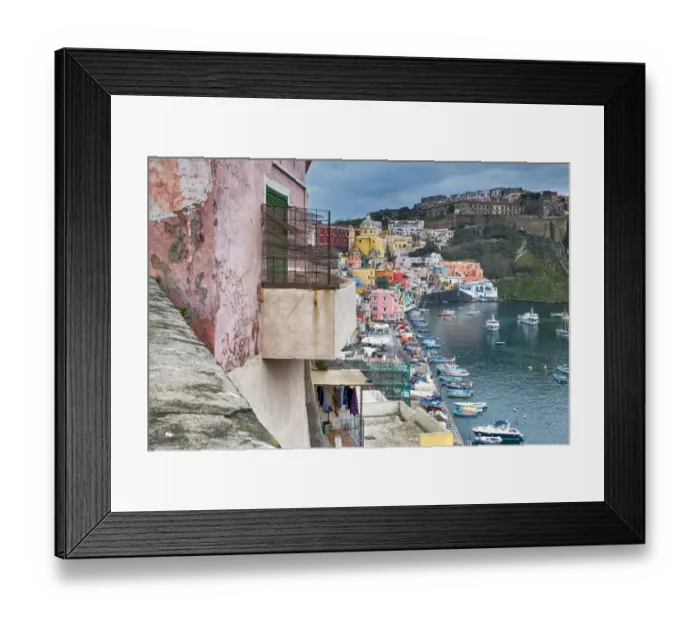 Framed Print : view of the corricella in Procida Framed Print : view of the corricella in Procida