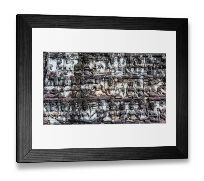 Framed Print : Stone Carving of Figures on a Wall In Angkor Wat Framed Print : Stone Carving of Figures on a Wall In Angkor Wat