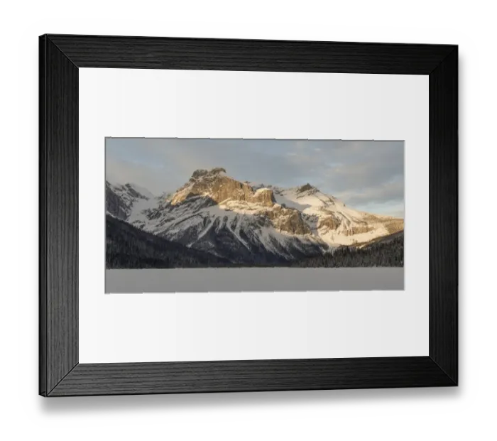 Framed Print : Frozen Emerald Lake in Yoho National Park Framed Print : Frozen Emerald Lake in Yoho National Park