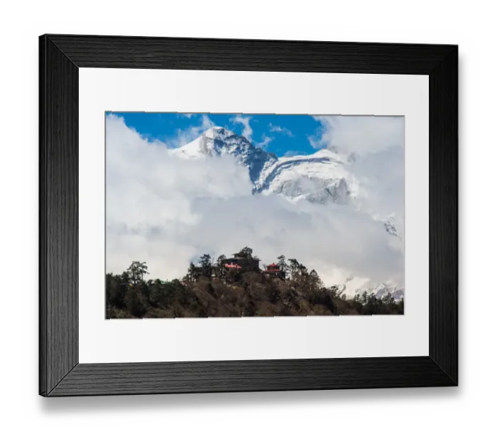 Framed Print : Tengboche Monastery with Kongde mountain background Framed Print : Tengboche Monastery with Kongde mountain background