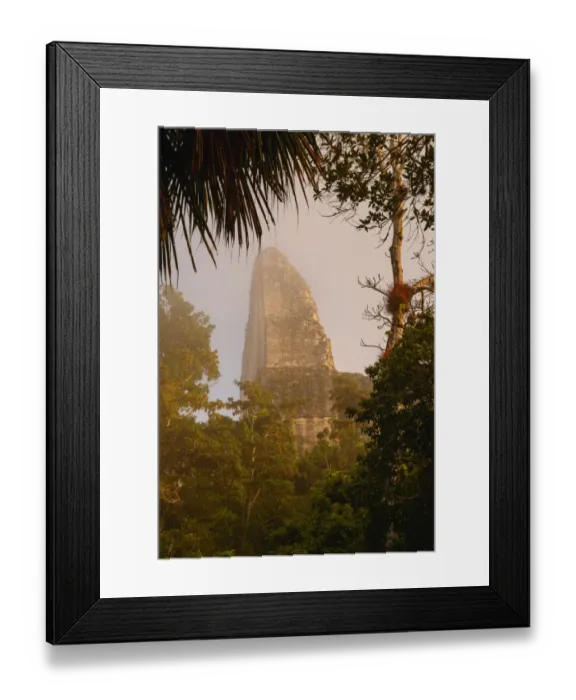 Framed Print : Tikal temple sunrise, Guatemala