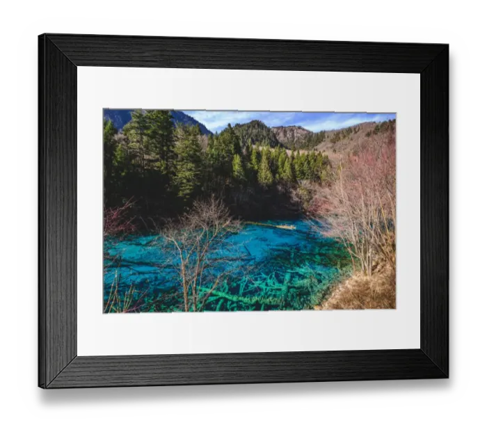 Framed Print : 5 colour lake Framed Print : 5 colour lake